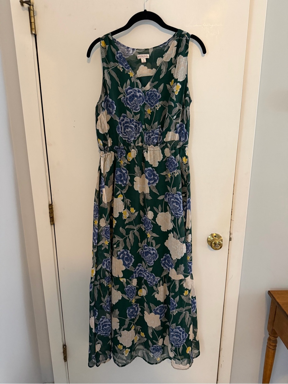 Merona Green Floral Sleeveless Maxi Dress | Small